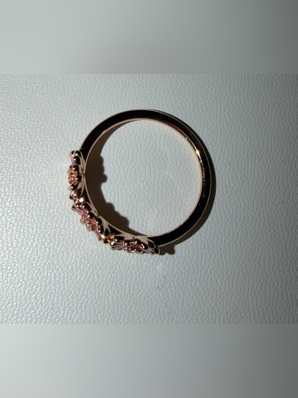 Pandora Pink Daisy Flower Trio Ring, Rose Gold-Plated - Picture 4 of 4